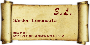 Sándor Levendula névjegykártya